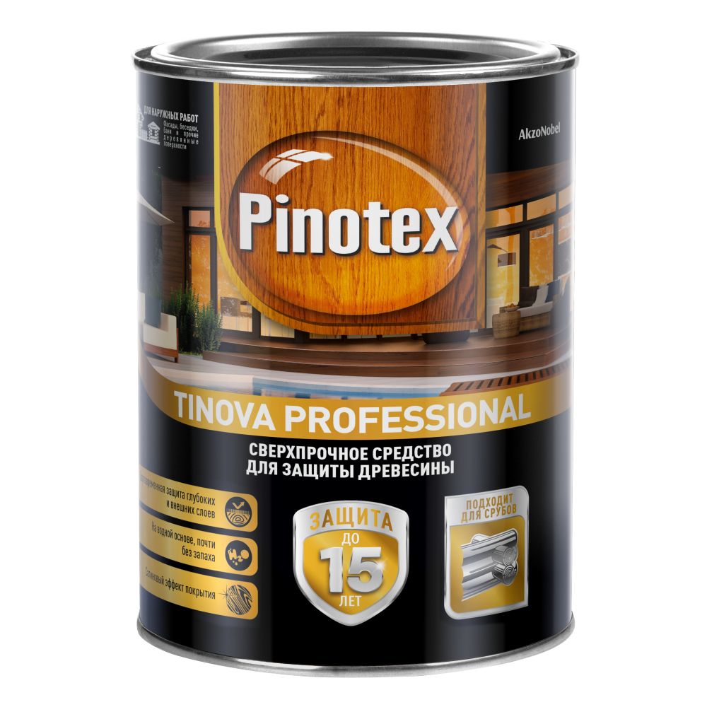 Pinotex Tinova Professional / Пинотекс Тинова Профешнл пропитка для защиты древесины